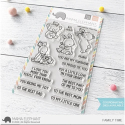 Mama Elephant Clear Stamp FAMILY TIME