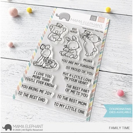 Mama Elephant Clear Stamp FAMILY TIME