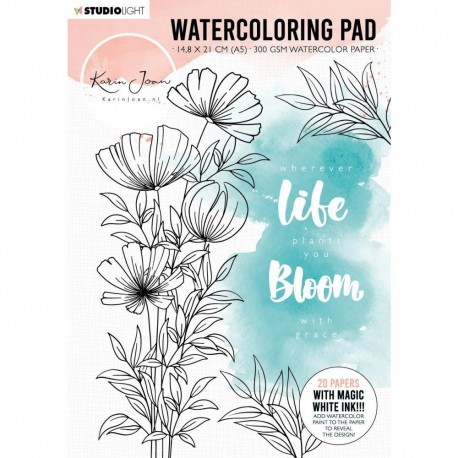 StudioLight Watercoloring Pad A5 Karin Joan Blooming Coll. nr.01