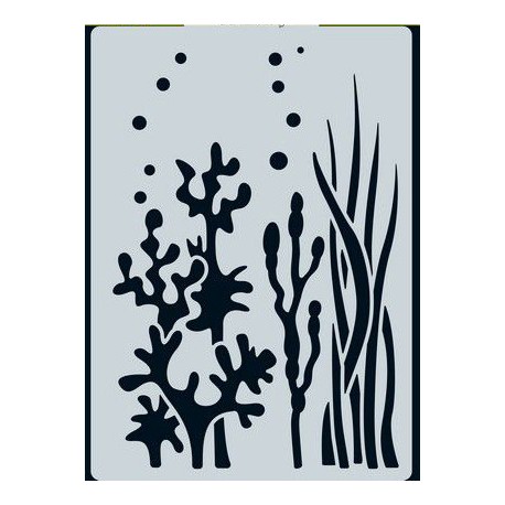 Mask stencil Ocean Plants A6