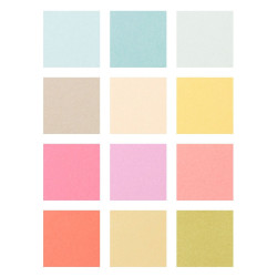 Florence Cardstock Smooth 30x30cm Pastel 60 Fogli Lisci