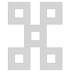 Thinlits Die Set 25pz - Stacked Tiles Squares 664438