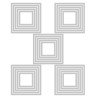 Thinlits Die Set 25pz - Stacked Tiles Squares 664438