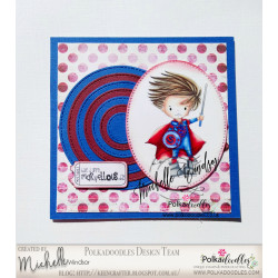 Polkadoodles Little Dudes Superhero Clear Stamps