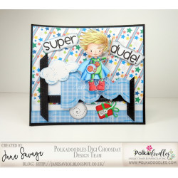 Polkadoodles Little Dudes Superhero Clear Stamps