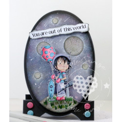 Polkadoodles Little Dudes Astronaut Clear Stamps