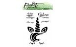 Picket Fence Studios Magical Unicorn Clear Stamps