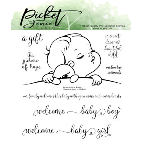 Picket Fence Studios Sleeping Baby Clear Stamps