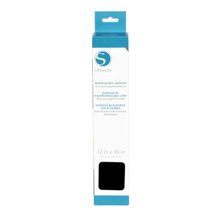 Silhouette Flocked Heat Transfer Black HEAT-12FL-BLK
