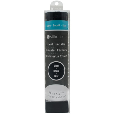 Silhouette Smooth Heat Transfer Black HEAT-9SM-BLK-C