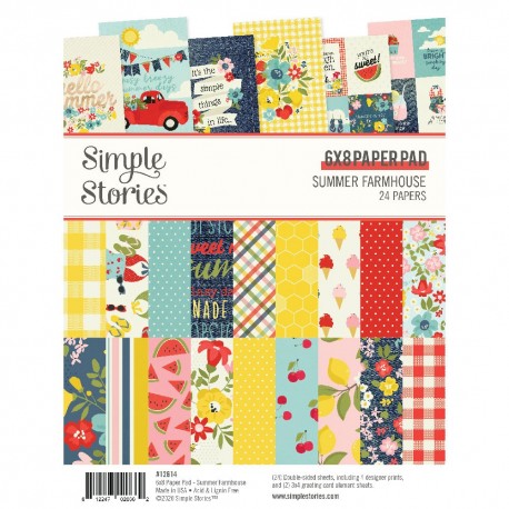 Simple Stories Summer Farmhouse Paper Pad 15x20cm