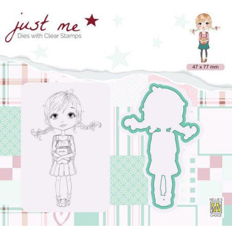 Nellie's Choice Just Me Die + Clear Stamp Back to School