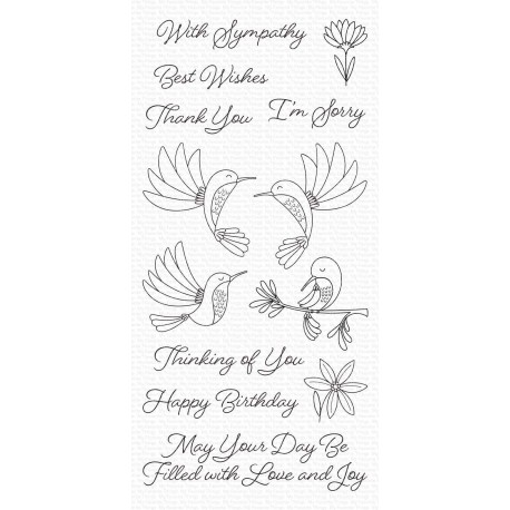 My Favorite Things Happy Hummingbirds Clear Stamps