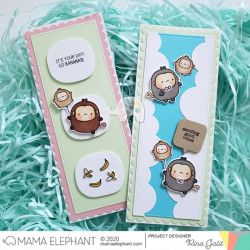 Mama Elephant ZODIAC MONKEY Clear Stamp