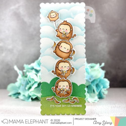 Mama Elephant ZODIAC MONKEY Clear Stamp