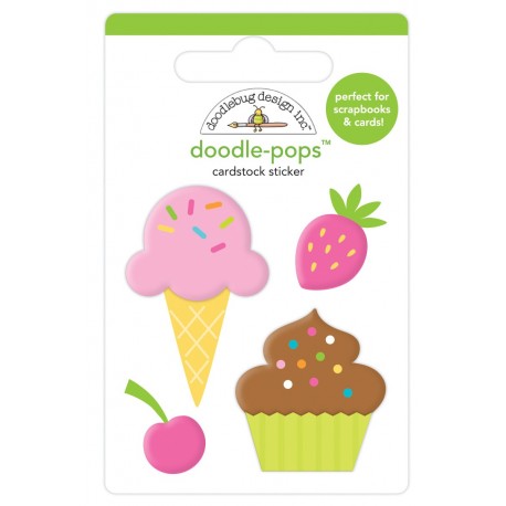 Doodlebug Doodle-Pops 3D Stickers Sweet Treats