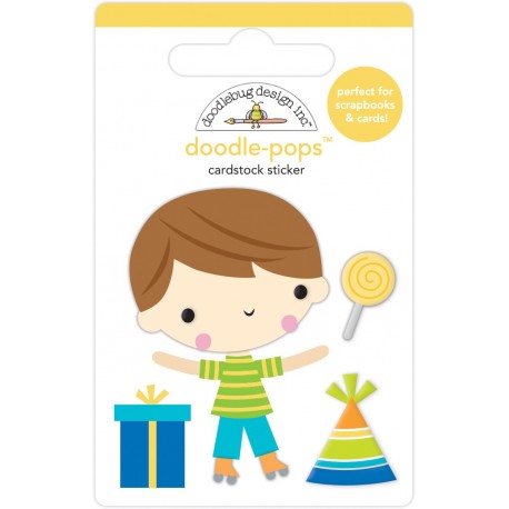 Doodlebug Doodle-Pops 3D Stickers Birthday Boy