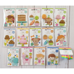 Doodlebug Doodle-Pops 3D Stickers Birthday Boy