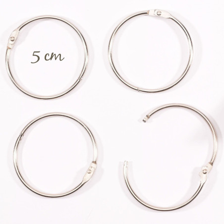 12 Anelli per album 5cm Argento