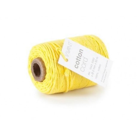 Cotton Cord Yellow 50m