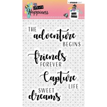 StudioLight Clear Stamp A6 Create Happiness nr.347