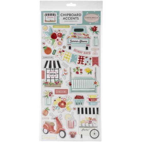 Carta Bella Summer Market Chipboard Accents