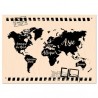 Les Ateliers de Karine Carnet de Route Mappemonde Wooden Stamp