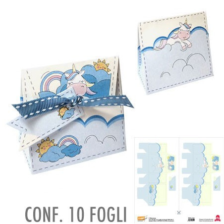 88220-6-CMLF Carta In-Folio - L'unicorno 10 FOGLI