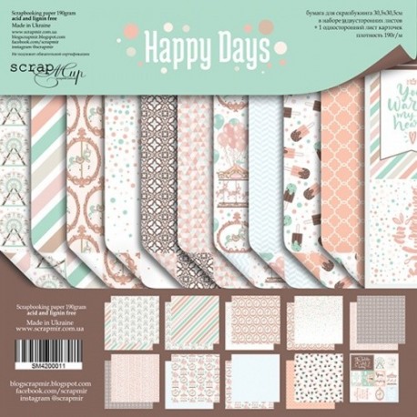 ScrapMir Happy Days Paper Pad 30x30cm