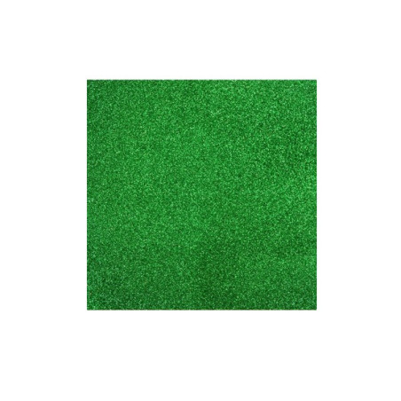 Foglio gomma crepla Verde Glitter