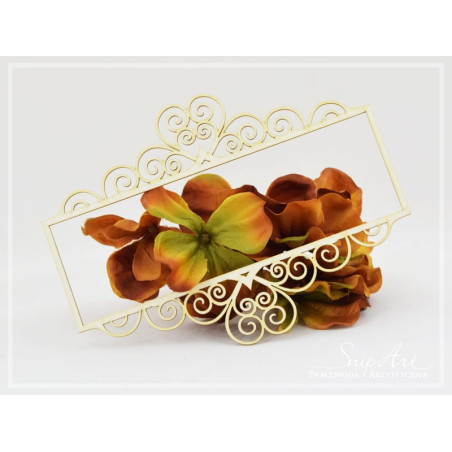 Chipboard Elements Frame With Lace Large 1