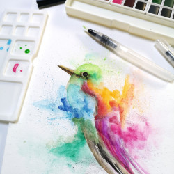 5 fogli Watercolour Paper SMOOTH WHITE 30x30cm 300gsm