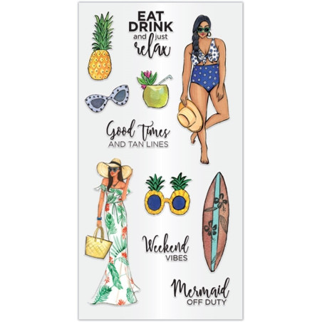 Hampton Art Just Relax Clear Stamps