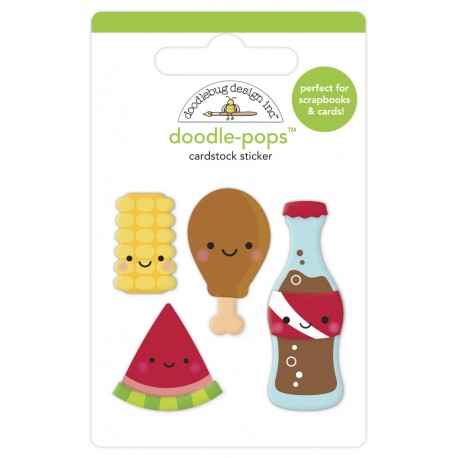 Doodlebug Doodle-Pops 3D Stickers Foodie Friends