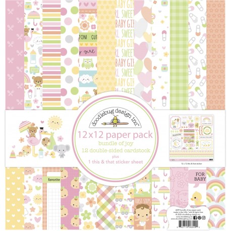 Doodlebug Design Bundle of Joy Paper Pack 30x30cm