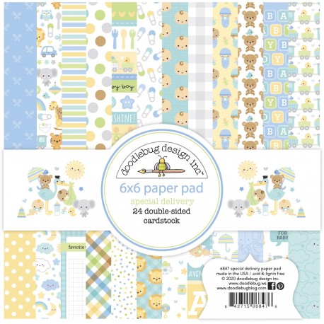 Doodlebug Design Special Delivery Paper Pad 15x15cm