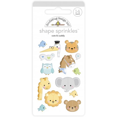 Doodlebug Design Cute & Cuddly Shape Sprinkles