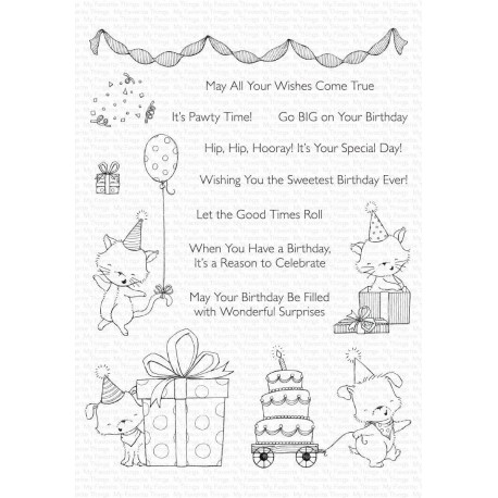 My Favorite Things Pawty Time Clear Stamps