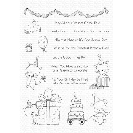 My Favorite Things Pawty Time Clear Stamps