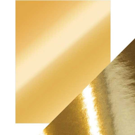 5 fogli A4 Tonic Studios Mirror Card GLOSS Polished Gold