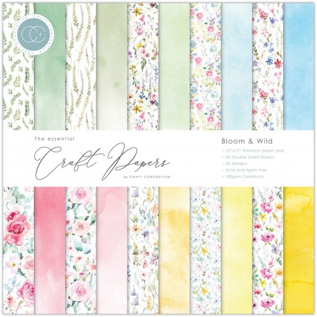 Craft Consortium Bloom & Wild Paper Pad 30x30cm