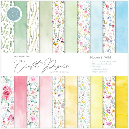 Craft Consortium Bloom & Wild Paper Pad 30x30cm