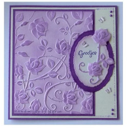 Nellie's Choice 3D Embossing Folder Roses 15x15cm