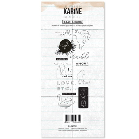 Les Ateliers de Karine Intemporelle Rencontre Insolite Clear Stamp