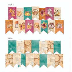 Piatek Paper Die Cut Garland THE FOUR SEASONS AUTUMN 15pz