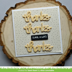 LAWN FAWN Thanks Thanks Thanks Clear Stamp