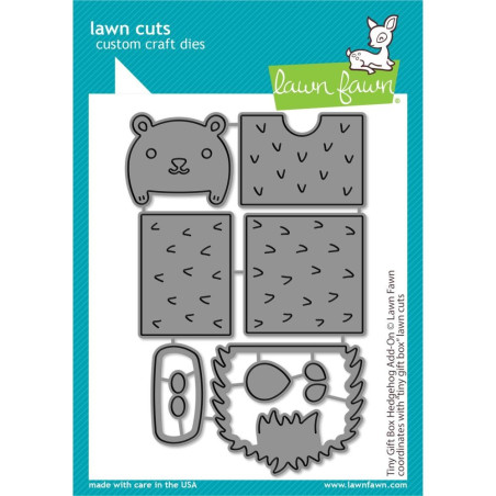 LAWN FAWN Tiny Gift Box Hedgehog Add-On Cuts