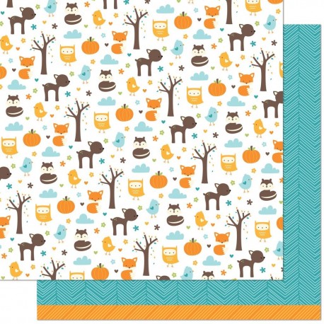 Lawn Fawn Maple Remix Into The Woods Remix Double-Sided Cardstock Chari 30x30cm