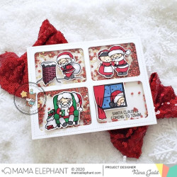 Mama Elephant SANTA BABY Clear Stamp
