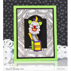 Whimsy Stamps Creepy Clowns Clear Stamps